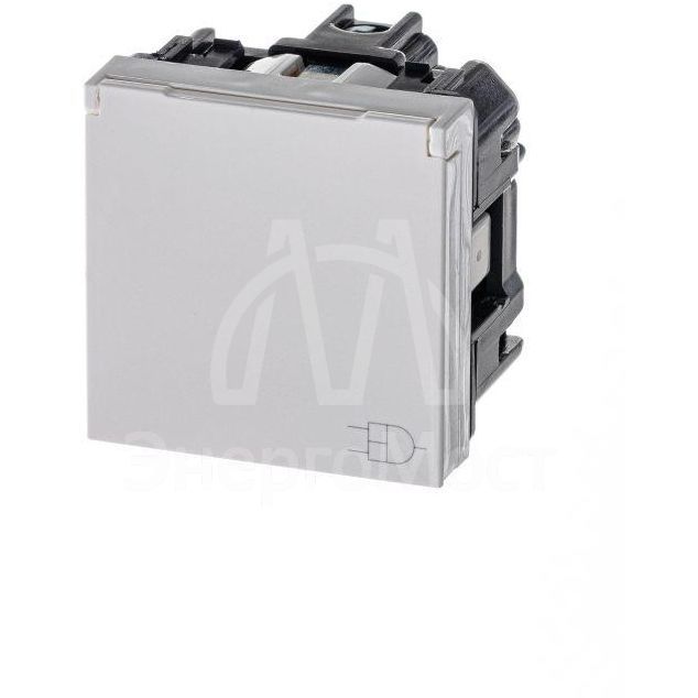Механизм розетки Zenit 16А 250В с защ. крышкой защ. шторки с заземл. бел. ABB 2CLA228810N1101