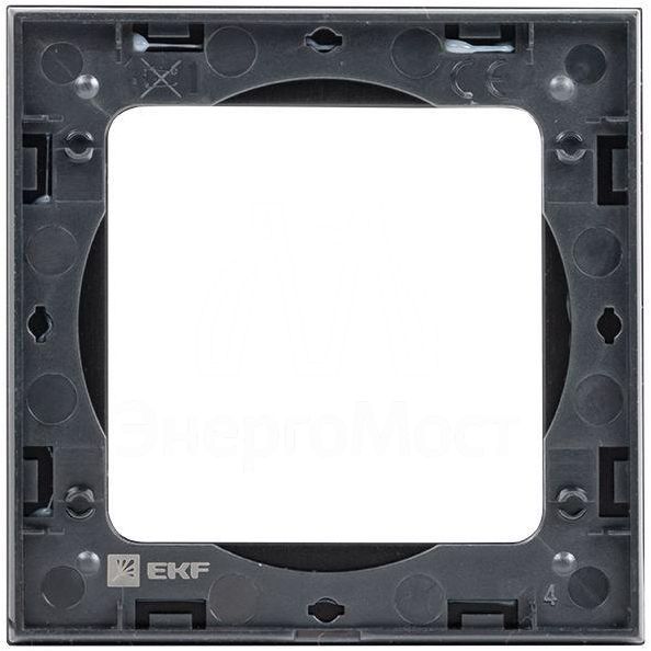 Рамка 1-м Стокгольм металл. черн. PROxima EKF EZM-G-302-10