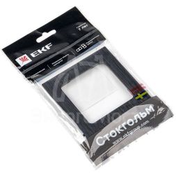 Рамка 1-м Стокгольм металл. черн. PROxima EKF EZM-G-302-10