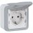 Розетка 1-м ОП Plexo с защ. крышкой IP55 сер. Leg 069733