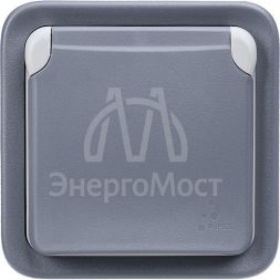 Розетка 1-м ОП Plexo с защ. крышкой IP55 сер. Leg 069733