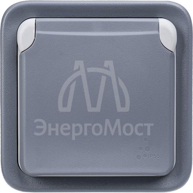 Розетка 1-м ОП Plexo с защ. крышкой IP55 сер. Leg 069733