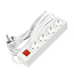 Удлинитель 4х3х16А IP20 3х1 с выкл. бел. DOMTOK 2499