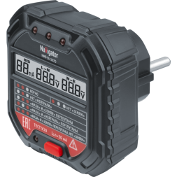 Тестер 95 797 NMT-St-107D для розеток и УЗО с вольтметром Navigator 95797