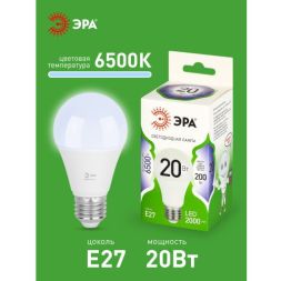 Лампа светодиодная GREEN LINE A60-20W-865-E27 GL 20Вт груша 6500К свет холод. E27 Эра Б0067102