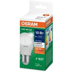 Лампа светодиодная LED G4 Value LVCLP75 10W/940 CRI95 10Вт 4000К 1000лм шар матов. E27 170-250В OSRAM 4058075579927