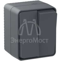 Выключатель 2-кл. ОП AtlasDesign Profi54 10 АХ антрацит SchE ATN544051