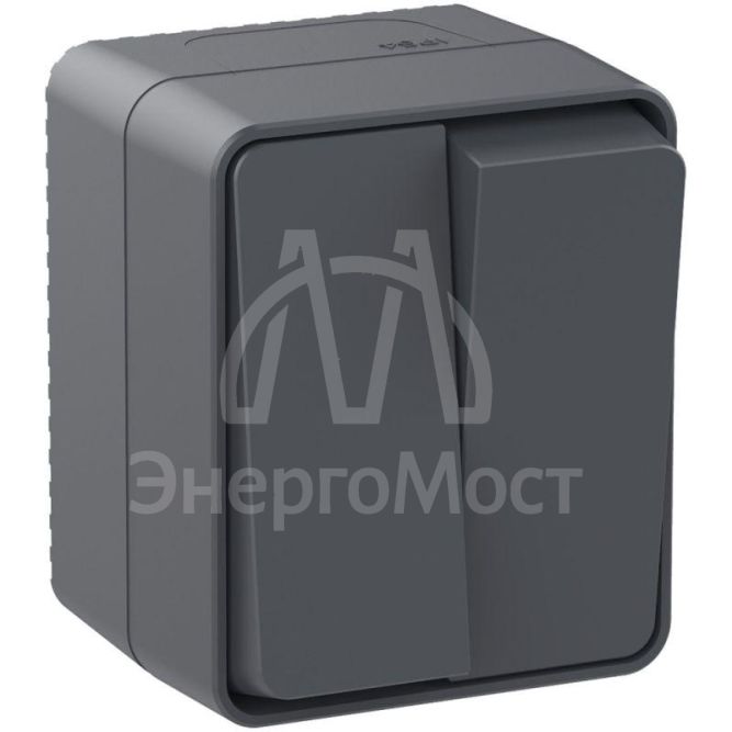 Выключатель 2-кл. ОП AtlasDesign Profi54 10 АХ антрацит SchE ATN544051