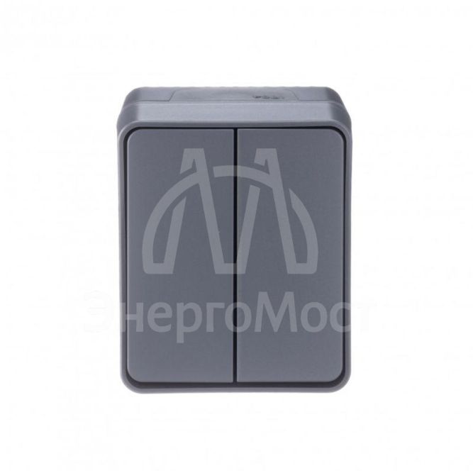 Выключатель 2-кл. ОП AtlasDesign Profi54 10 АХ антрацит SchE ATN544051