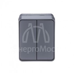 Выключатель 2-кл. ОП AtlasDesign Profi54 10 АХ антрацит SchE ATN544051