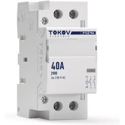 Контактор модульный 36мм 40А 230В АС 2НО PRIZMA TOKOV ELECTRIC TKE-PZ-MC-2-40-230-20