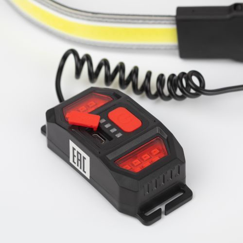 Фонарь налобный светодиодный GA-807 "Кибер" аккумуляторный 10Вт COB 3 режима miscro USB Эра Б0054033