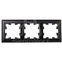 Рамка 3-м BRITE РУ-3-Бр хром/черн. IEK BR-M32-12-2-K23