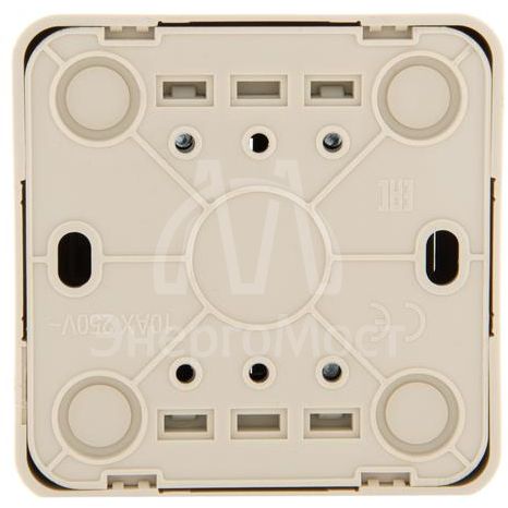 Выключатель 2-кл. 1п ОП Viola 10А IP20 крем. LEZARD 751-0300-101