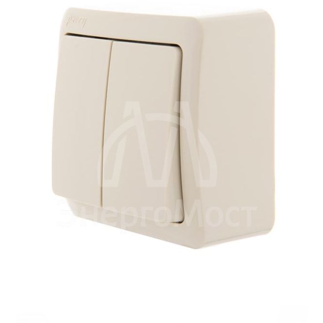 Выключатель 2-кл. 1п ОП Viola 10А IP20 крем. LEZARD 751-0300-101