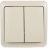 Выключатель 2-кл. 1п ОП Viola 10А IP20 крем. LEZARD 751-0300-101