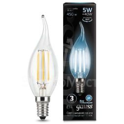 Лампа светодиодная Black Filament Свеча на ветру E14 5Вт 4100К Gauss 104801205