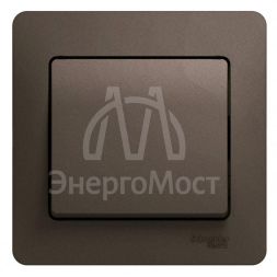 Выключатель 1-кл. СП Glossa 10А IP20 (сх. 1) 10AX в сборе шоколад. SchE GSL000812