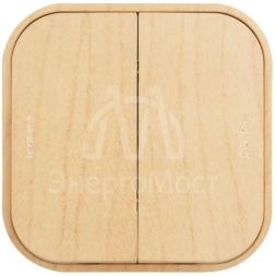 Выключатель 2-кл. ОП Quteo 10А IP20 10AX дерево Leg 782262