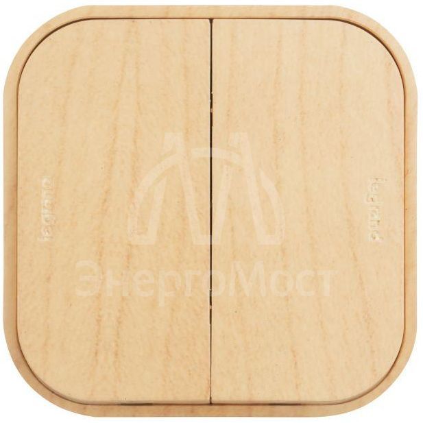 Выключатель 2-кл. ОП Quteo 10А IP20 10AX дерево Leg 782262