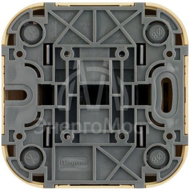 Выключатель 2-кл. ОП Quteo 10А IP20 10AX дерево Leg 782262