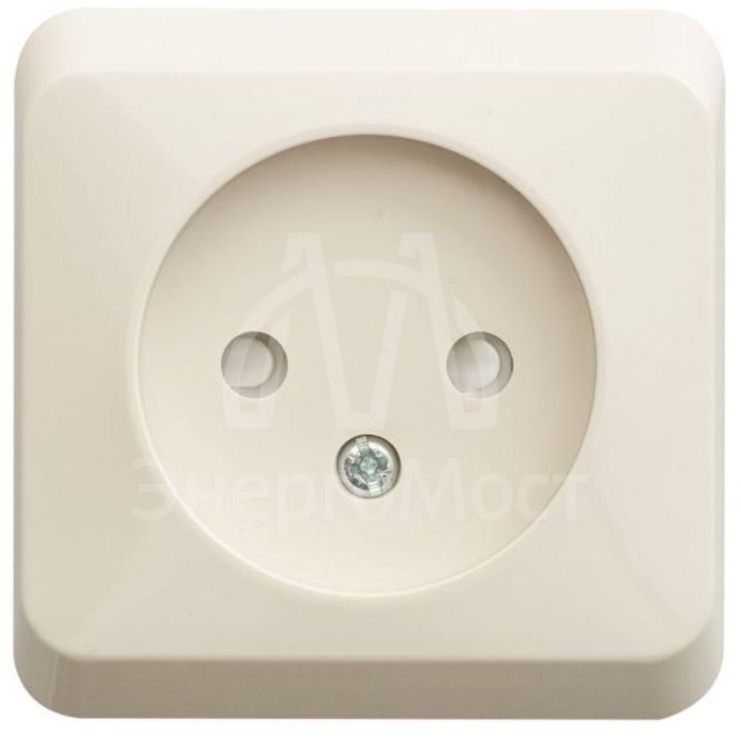 Розетка 1-м ОП Этюд 16А IP20 250В без заземл. защ. шторки крем. SE PA16-002K