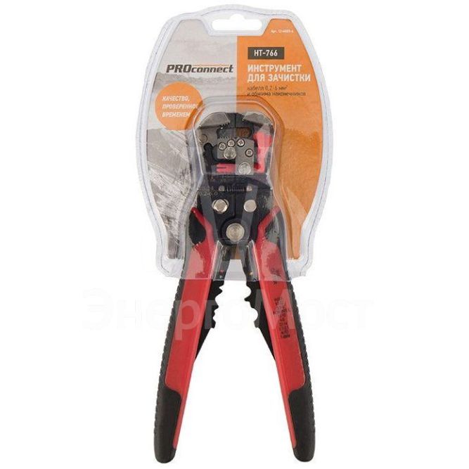 Инструмент для зачистки кабеля 0.2-6.0кв.мм и обжима наконечников (HT-766) (HY-371) PROCONNECT 12-4005-4
