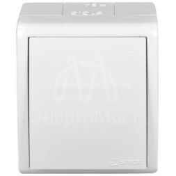 Выключатель 1-кл. ОП Simon 15 Aqua 10А IP54 винт. зажим бел. Simon 1594101-030