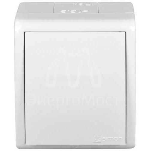 Выключатель 1-кл. ОП Simon 15 Aqua 10А IP54 винт. зажим бел. Simon 1594101-030