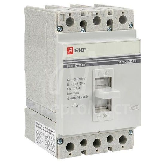 Выключатель нагрузки 3п ВН-99 250/250А EKF sl99-250-250