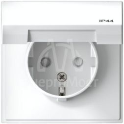 Розетка ArtGallery 16А IP44 с заземл. защ. шторки с крышкой механизм бел. SE GAL440146