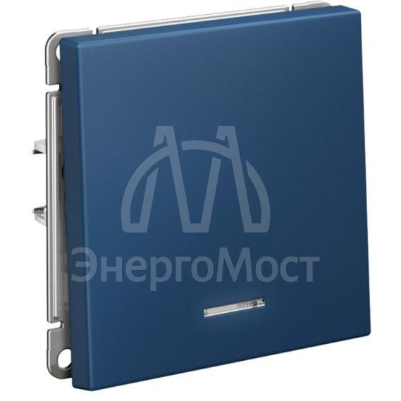 Выключатель 1-кл. ArtGallery (сх. 1а) 10AX с подсветкой механизм аквамарин SE GAL001113