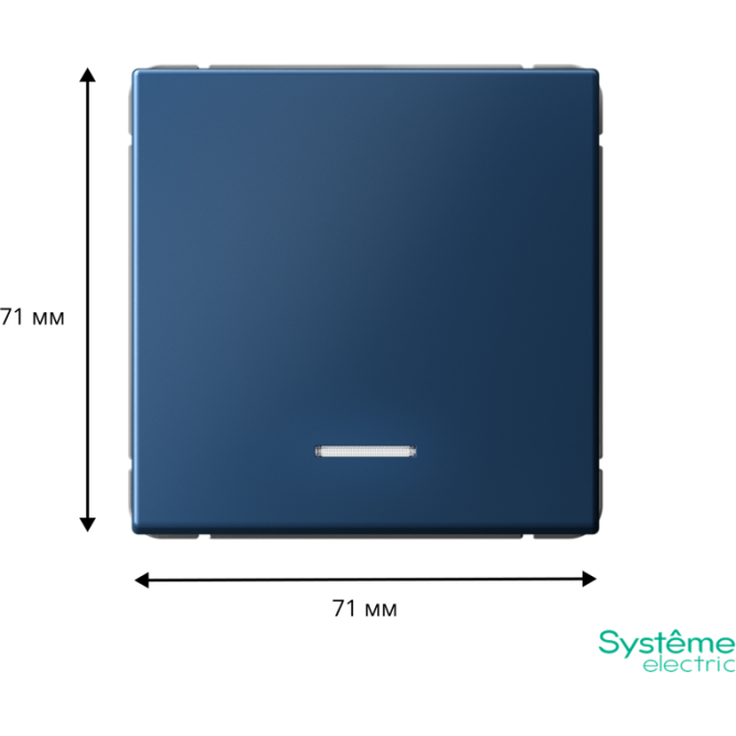 Выключатель 1-кл. ArtGallery (сх. 1а) 10AX с подсветкой механизм аквамарин SE GAL001113