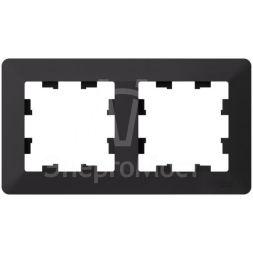 Рамка 2-м AtlasDesign Air карбон/дым. черн. SE ATN221002