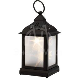 Фонарь декоративный 11х11х22.5см тепл. бел. эффект мерцания корпус черн. Neon-Night 513-065