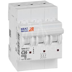 Выключатель автоматический модульный OptiDin BM63-3C20-4.5-УХЛ3 КЭАЗ 326813