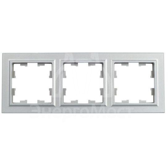 Рамка 3-м BRITE РУ-3-БрА алюм. IEK BR-M32-K47