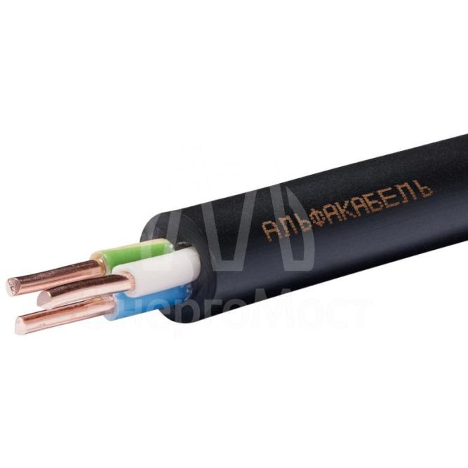 Кабель ВВГнг(А)-LS 3х4 ок (N PE) 0.66кВ (м) АЛЬФАКАБЕЛЬ 656740