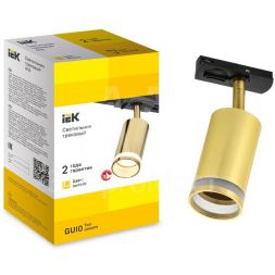 Светильник 4116 декоративный трековый поворотный GU10 золото IEK LT-USB0-4116-GU10-1-K22