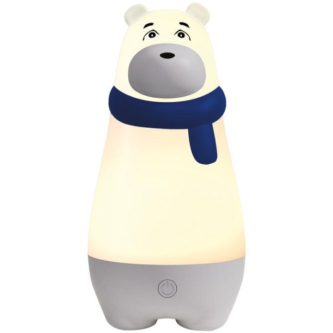 Светильник светодиодный настольный JS7-BEAR-bu МИШКА ночник аккумуляторный диммер IP20 син. JazzWay 5061248