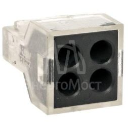 Клемма СМК-104 4 отверстия 1.0-2.5кв.мм (уп.100шт) PROxima EKF plc-smk-104