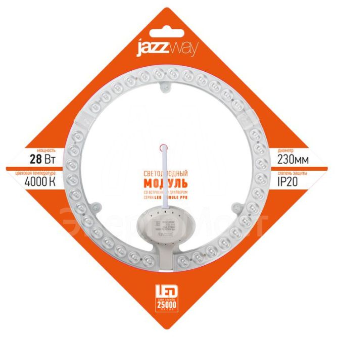 Модуль светодиодный с драйвером PPB Module 28Вт 4000К D230мм IP20 крепление магнит JazzWay 5048232