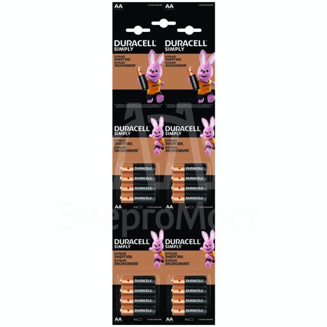 Элемент питания Duracell LR03-4BL BASIC 4х4 (16/240/31680)5009140/5008102 (блист.16шт) Duracell Б0046869