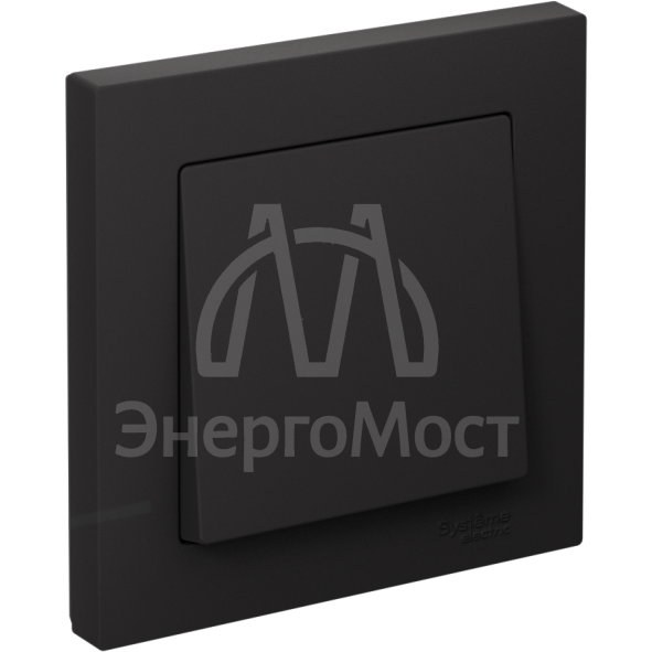 Выключатель 1-кл. СП AtlasDesign 10А IP20 (сх. 1) 10AX в сборе карбон SE ATN001012