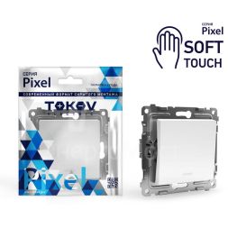 Выключатель 1-кл. СП Pixel 10А IP20 с индикатором механизм айс TOKOV ELECTRIC TKE-PX-V1I-C34