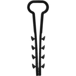 Дюбель-хомут 10х5мм для плоского кабеля нейлон черн. (уп.100шт) GENERICA UDH14-10-05-100-K02-G