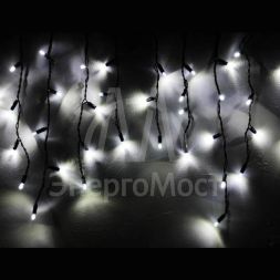 Гирлянда &amp;quot;Бахрома&amp;quot; RB-OIC100LSE-W-T-I4-F 100 бел. светодиодов 2х0.5м 20 нитей 24/56/32/48см соединяемая до 10шт. уличная мерцающая SHLights 4690601050014