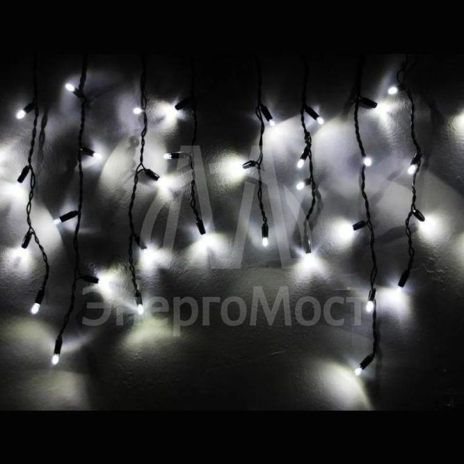 Гирлянда &amp;quot;Бахрома&amp;quot; RB-OIC100LSE-W-T-I4-F 100 бел. светодиодов 2х0.5м 20 нитей 24/56/32/48см соединяемая до 10шт. уличная мерцающая SHLights 4690601050014