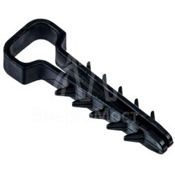 Дюбель-хомут 6х14мм для плоского кабеля нейлон черн. (уп.100шт) IEK UDH14-06-14-100-K02