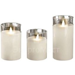 Свеча декоративная CL7-SET3-wh (компл. 3-х свечей бел.) ФАZА 5018853